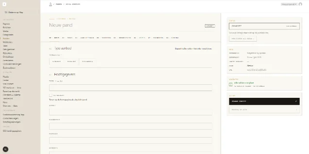 The post-once admin screen where a listing is entered and published to every channel.